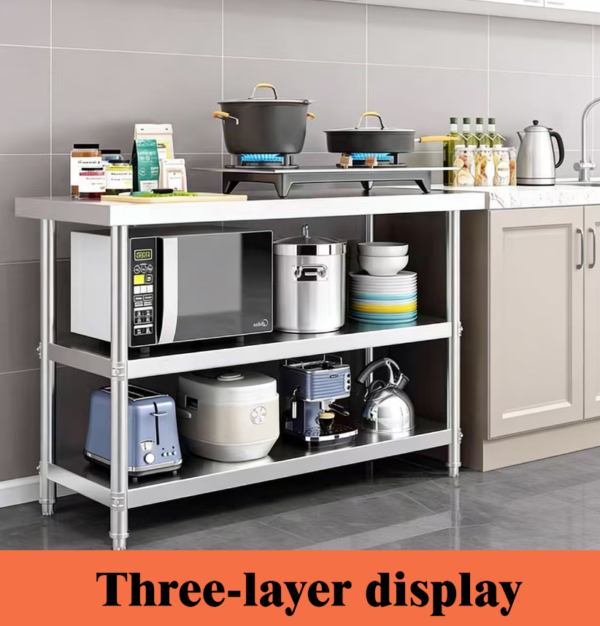Stainless Steel Worktable with Adjustable Bottom Shelf