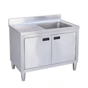 Stainless Steel Sink Cabinet with Doors