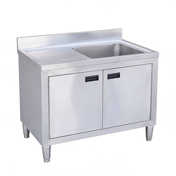Stainless Steel Sink Cabinet with Doors