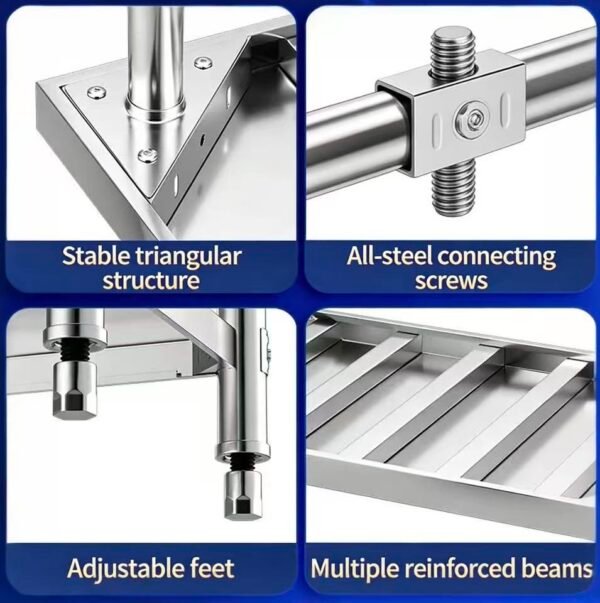 Stainless Steel Worktable with 3 Layer