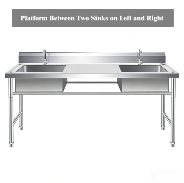 Double Sink with Splashback