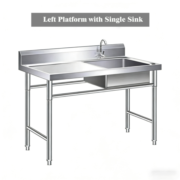 Single Bowl Sink with Splashback