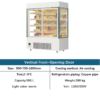 Air-cooled frost-free vertical cake display case with even temperature distribution