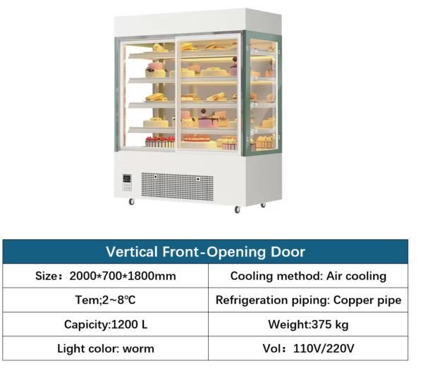 Main Headline: Bespoke Vertical Cake Display Case | Custom Sizes & Logos