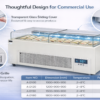 Commercial Sandwich Display Refrigerator | Glass Top Deli Display Case