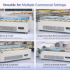 Commercial Sandwich Display Refrigerator | Glass Top Deli Display Case