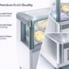 Stainless Steel Ice Cream Display Freezer | Commercial Glass Top Gelato Showcase