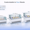 Stainless Steel Ice Cream Display Freezer | Commercial Glass Top Gelato Showcase