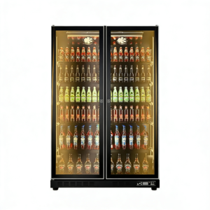 Commercial Beverage Cooler 690-1650L | Double/Triple Door Upright Refrigerator | Frost-Free, Adjustable Shelves, LED Lighting, Digital Temperature Control | Stainless Steel & Tempered Glass Display Cabinet for Wine & Drinks