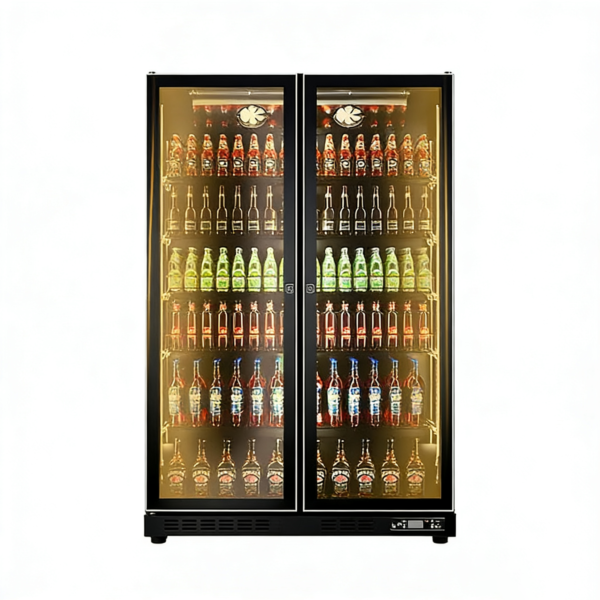 Commercial Beverage Cooler 690-1650L | Double/Triple Door Upright Refrigerator | Frost-Free, Adjustable Shelves, LED Lighting, Digital Temperature Control | Stainless Steel & Tempered Glass Display Cabinet for Wine & Drinks