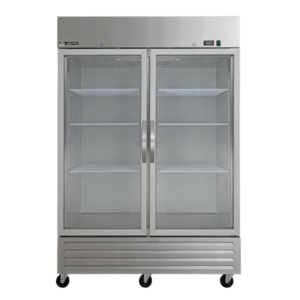 2 Door Upright Glass Door Refrigerator/Freeze