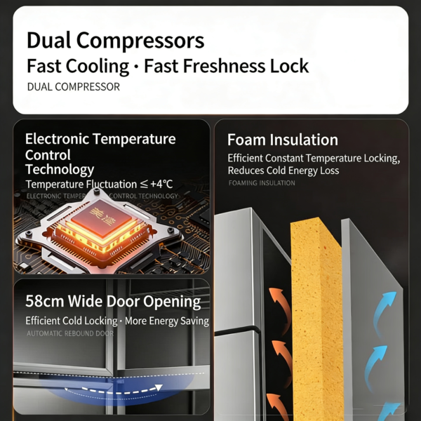 Commercial Double Door Upright Refrigerator/Freezer | Air & Static Cooling